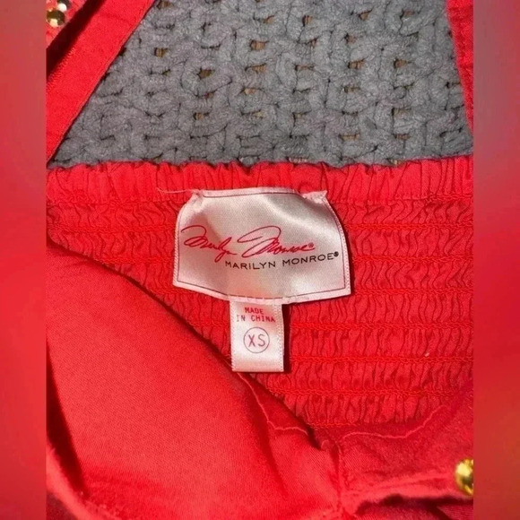 Marilyn Monroe brand XS red sequined crisscrossed dress Midi - Picture 4 of 11